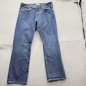 Tecovas Jeans Mens 34x30 (Fits 33/30) Blue Standard Jean Straight Stretch Casual